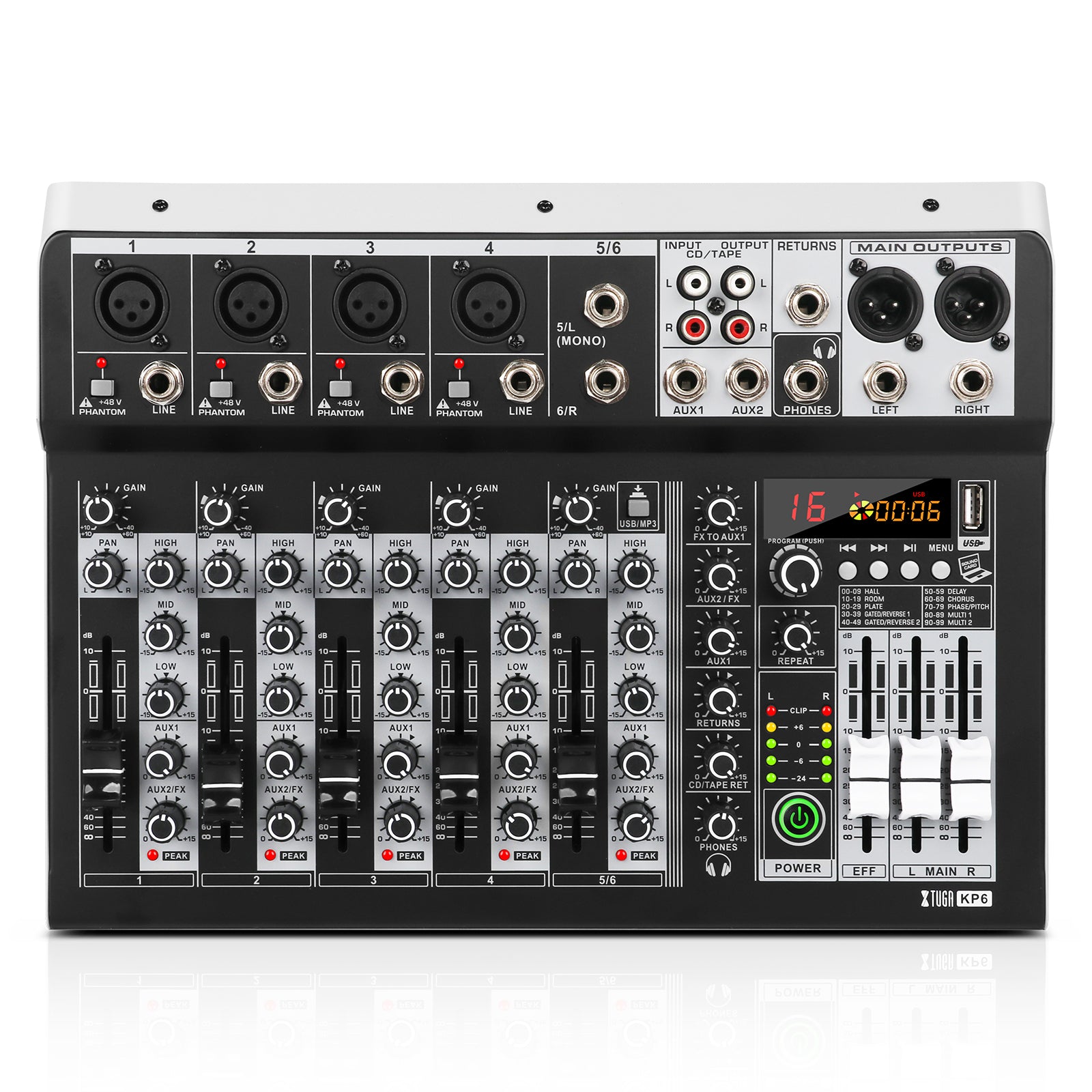XTUGA KP Series丨4/6 Channel Analog Audio Mixer