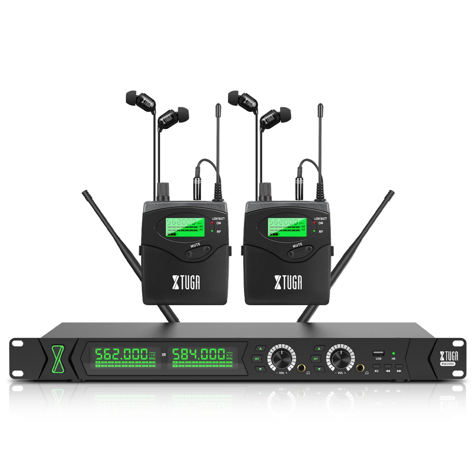 XTUGA RW2090丨Mono Wireless In Ear Monitor System (550-599 MHz)