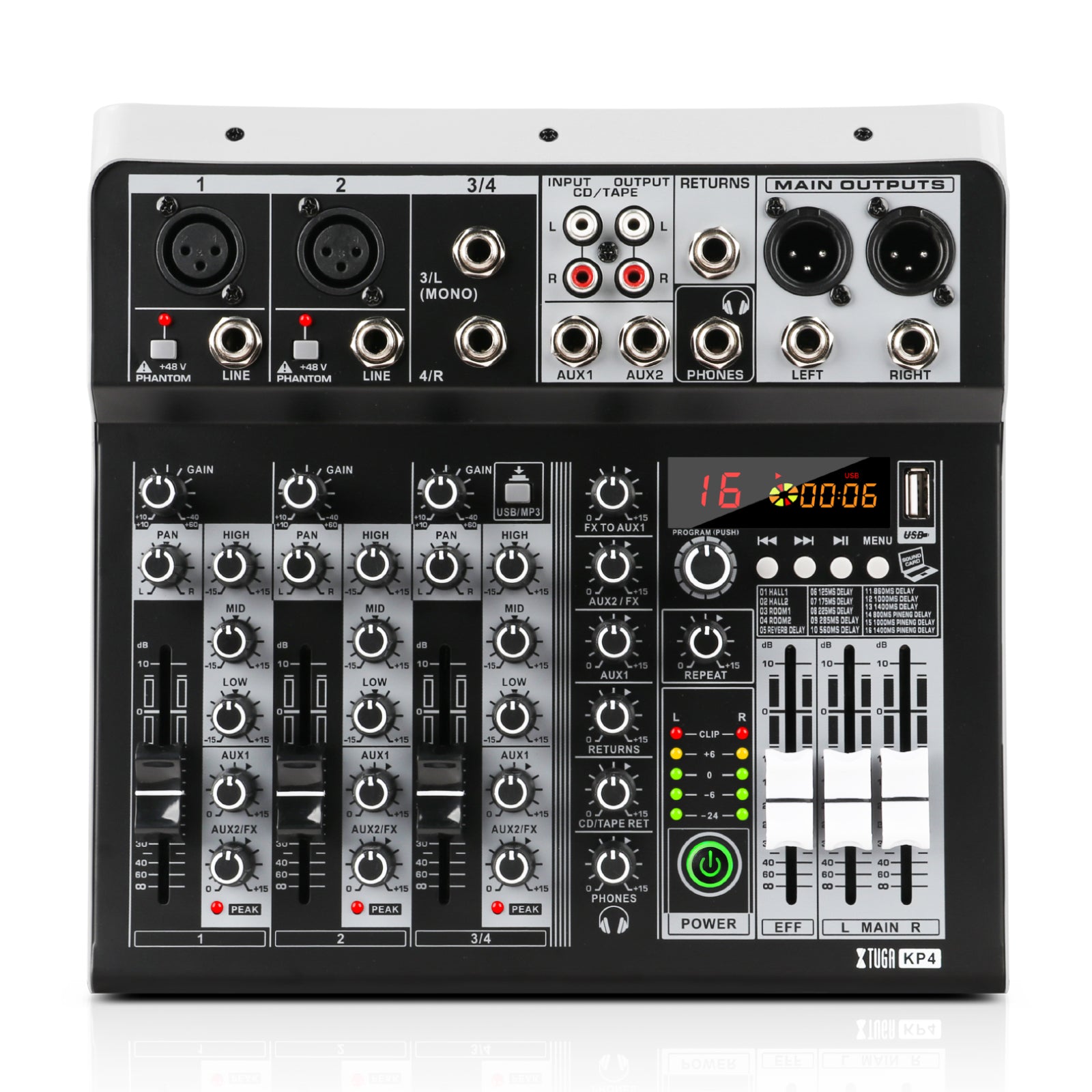 XTUGA KP Series丨4/6 Channel Analog Audio Mixer