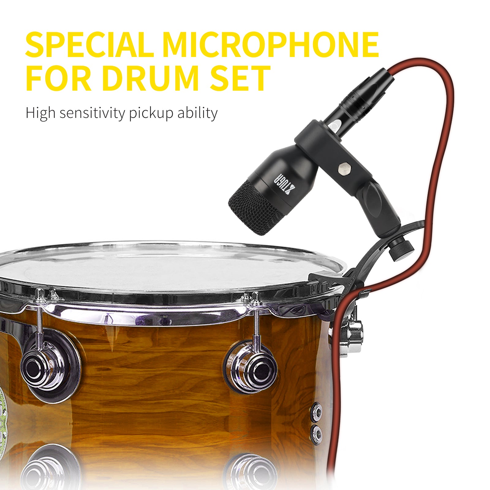 XTUGA DI7丨7-Piece Wireless Dynamic Drum Microphone Kit