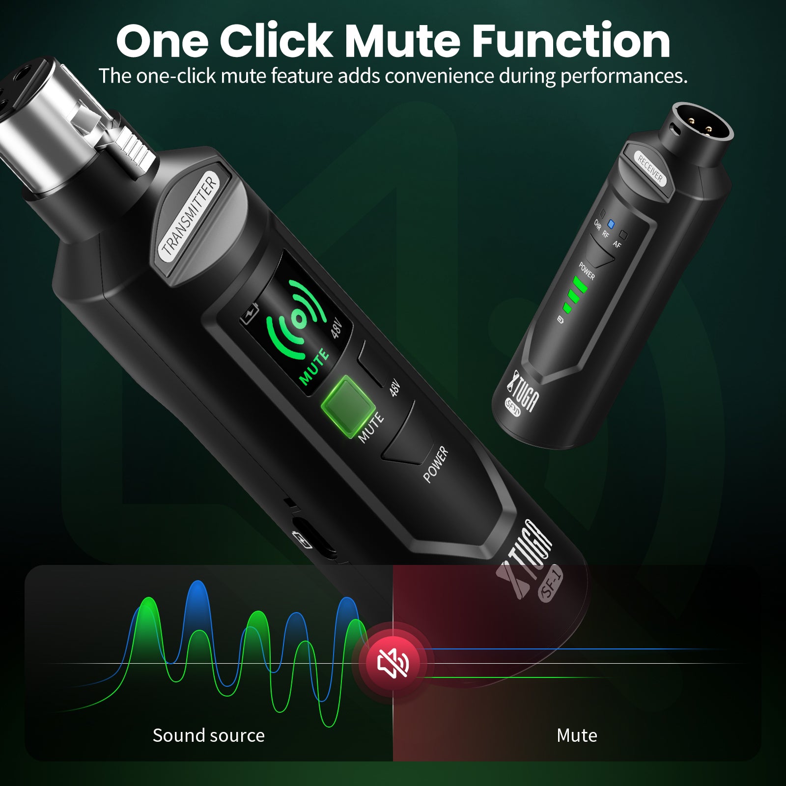 XTUGA SF-1丨Wireless Microphone Transmitter & Receiver