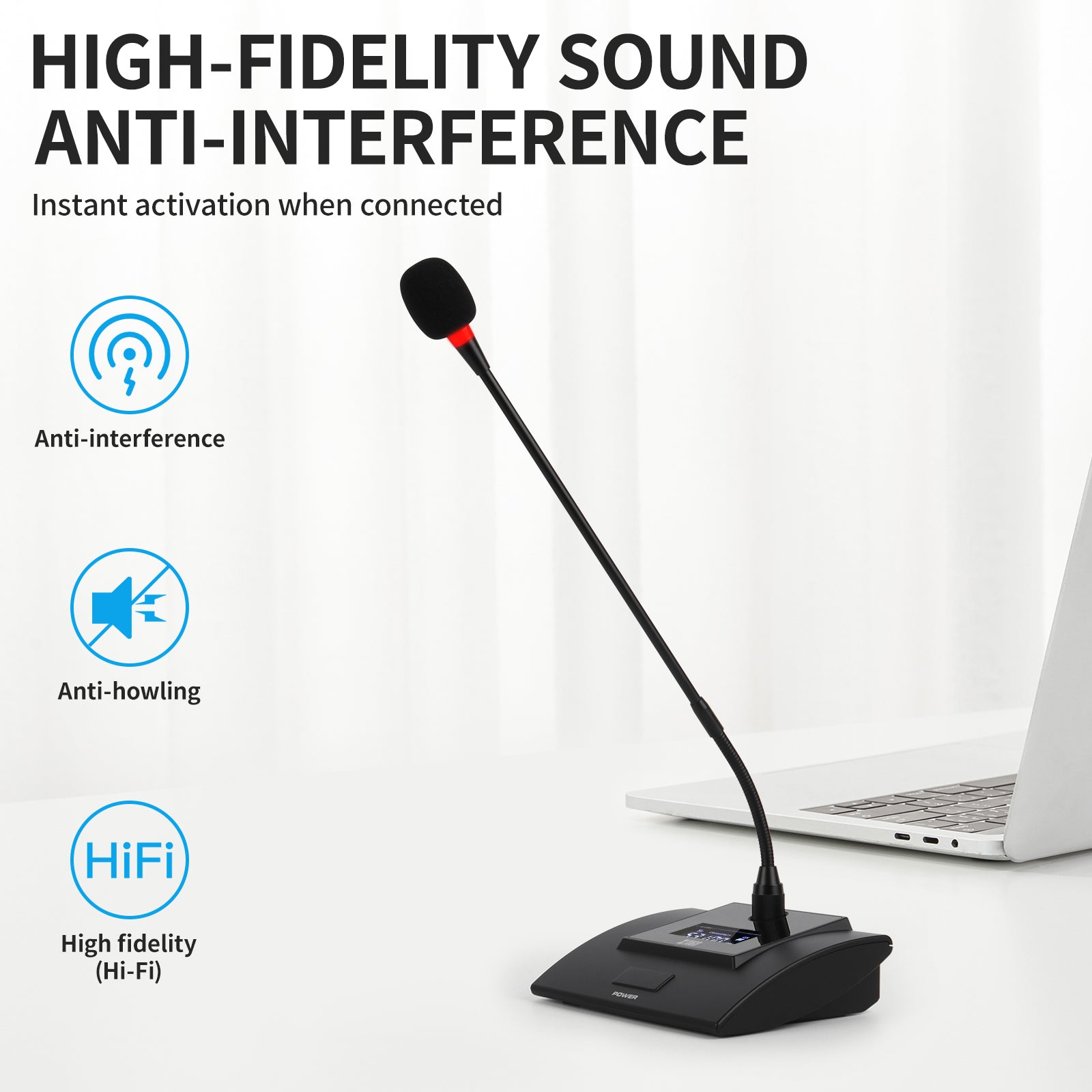 XTUGA CM240丨4 Channel Wireless Conference Microphone System