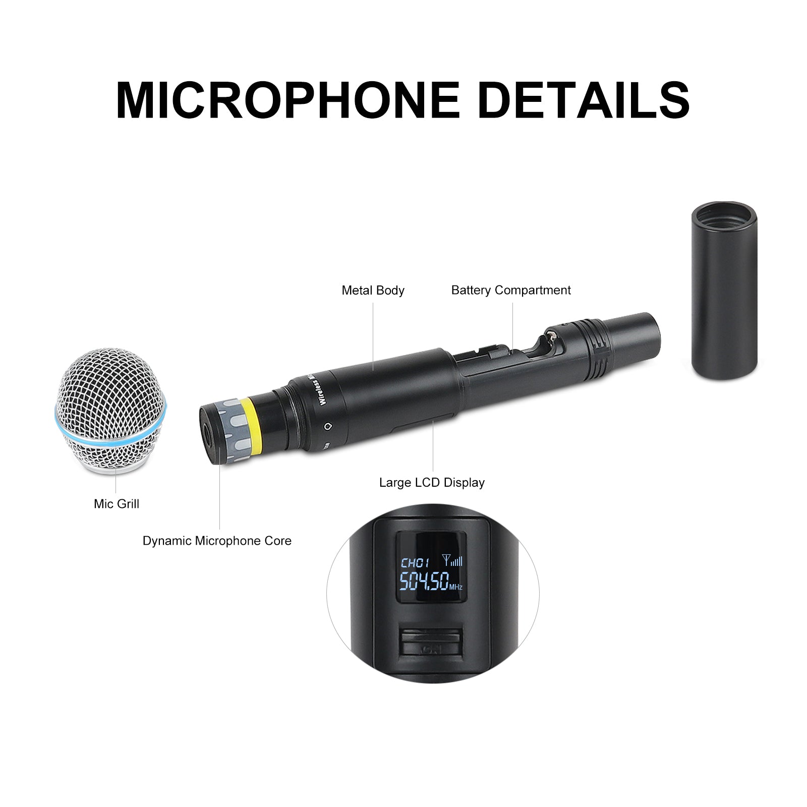 XTUGA A140丨4 Channel UHF Wireless Microphone System