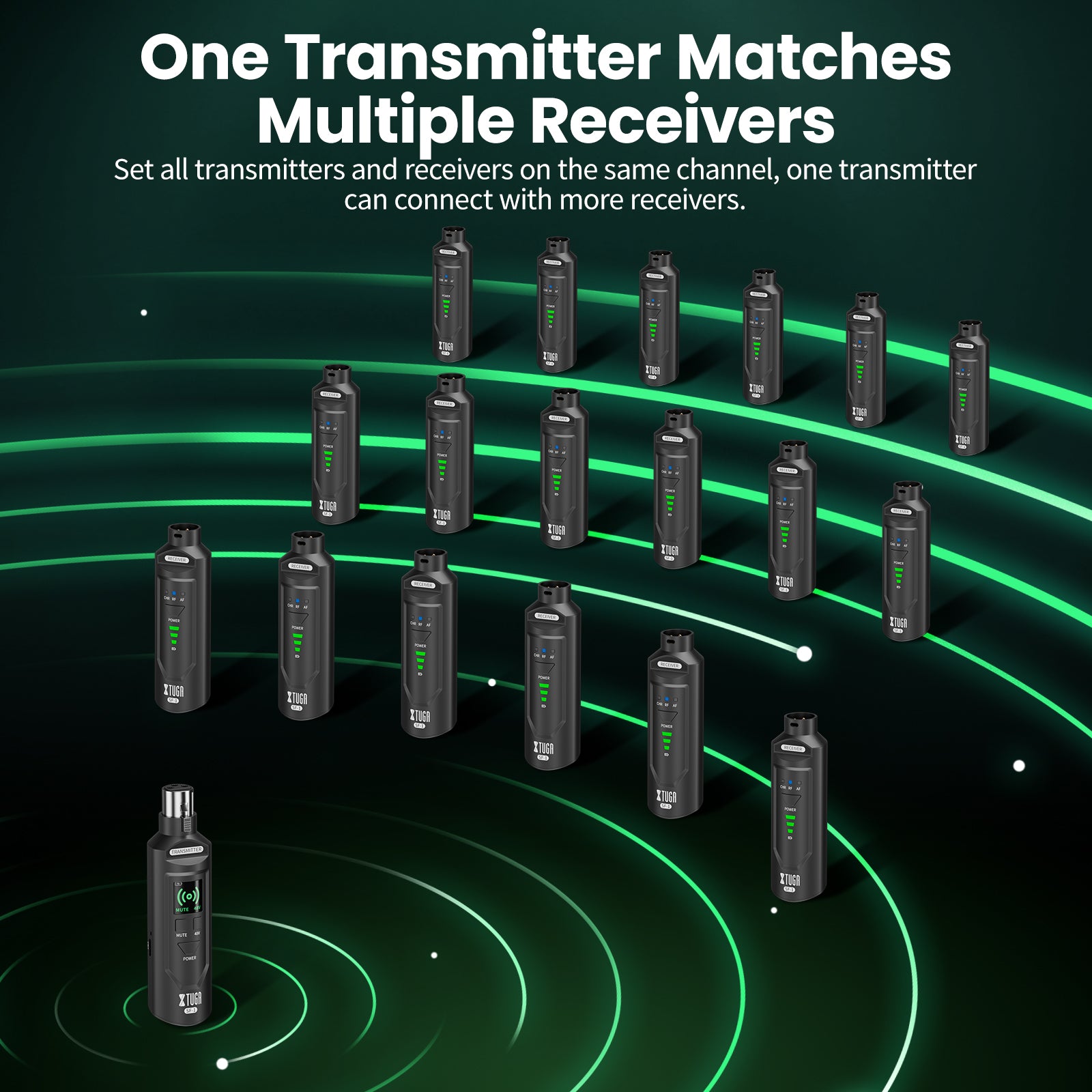 XTUGA SF-1丨Wireless Microphone Transmitter & Receiver