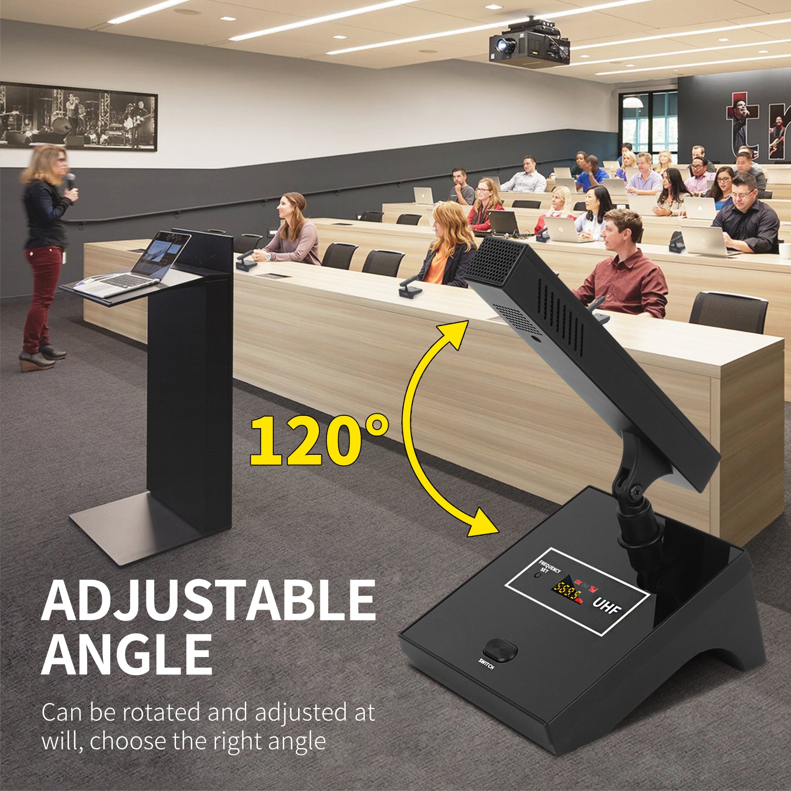 XTUGA YT8丨8 Channel UHF Wireless Conference Microphone System
