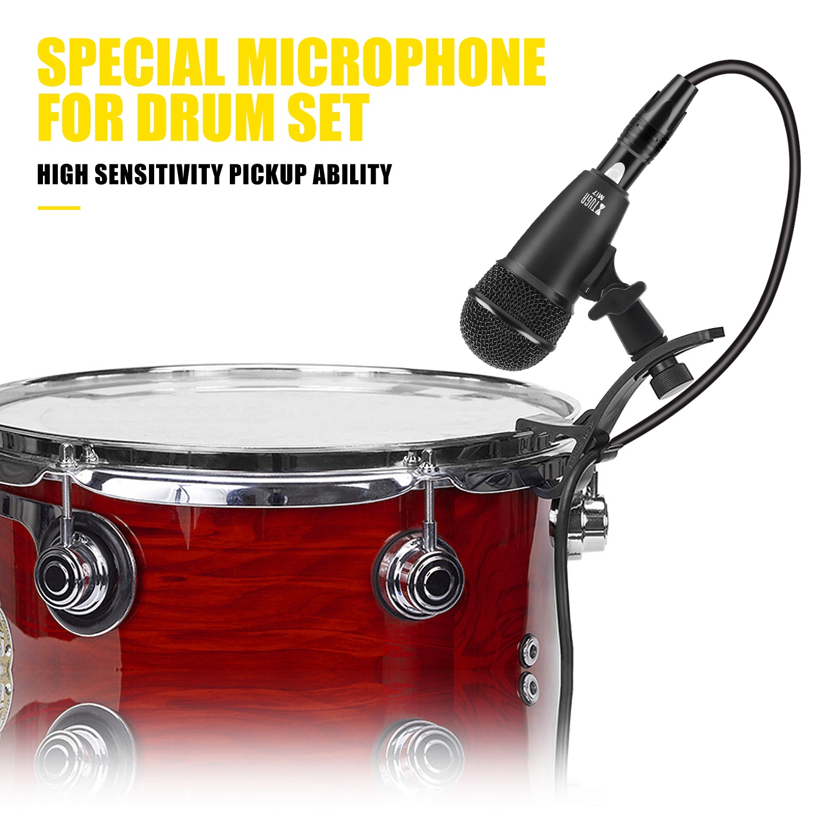 XTUGA MI7丨7-Piece Dynamic Drum Microphone Kit