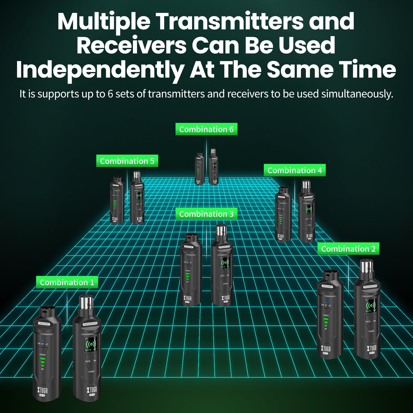 XTUGA SF-1丨Wireless Microphone Transmitter & Receiver