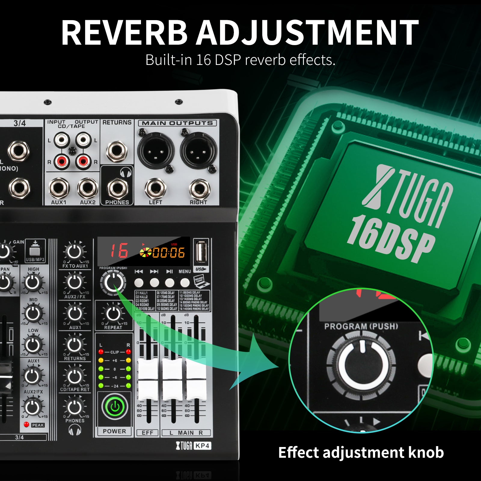 XTUGA KP Series丨4/6 Channel Analog Audio Mixer