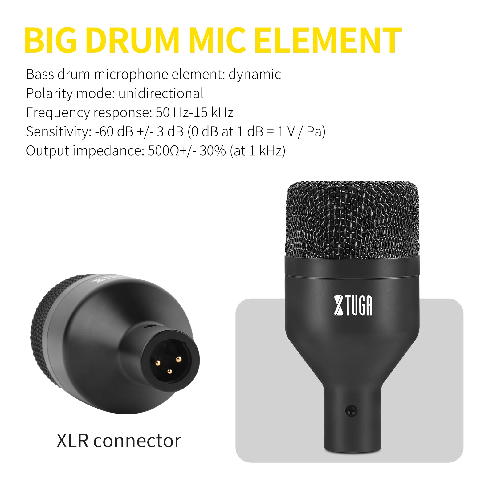 XTUGA DI7丨7-Piece Wireless Dynamic Drum Microphone Kit