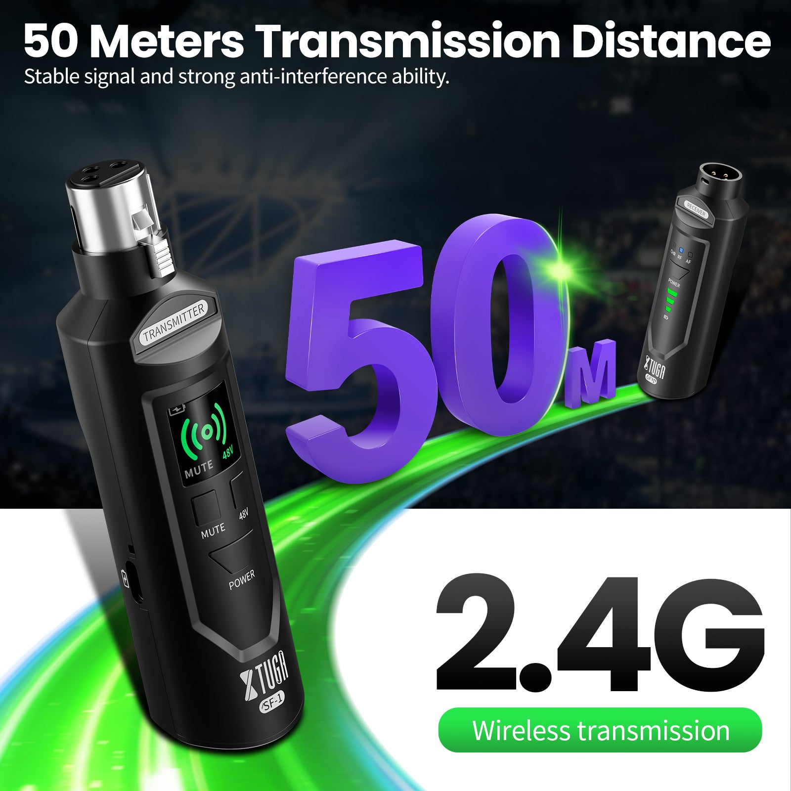XTUGA SF-1丨Wireless Microphone Transmitter & Receiver