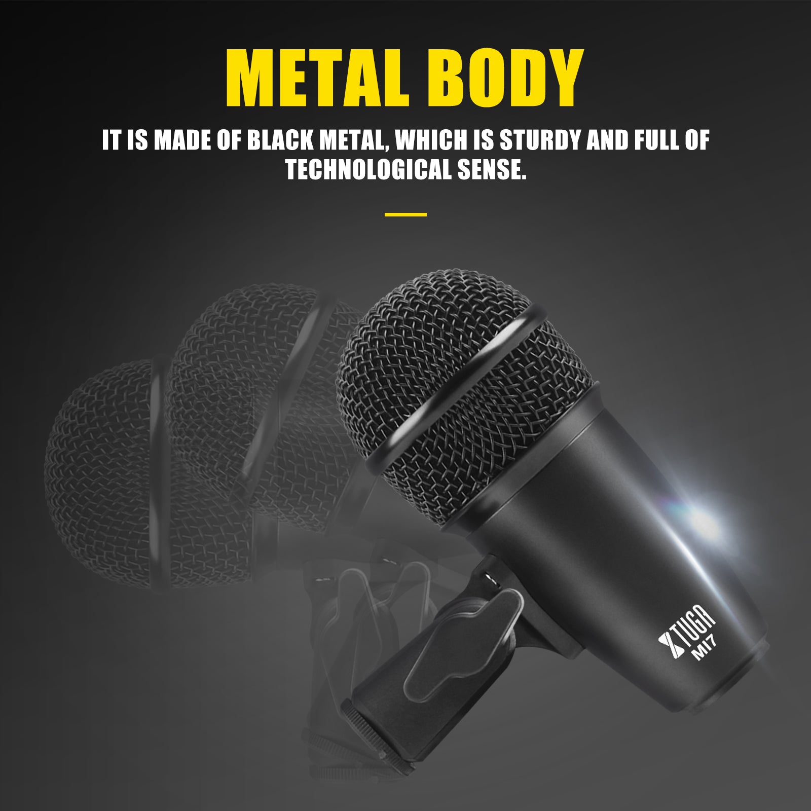 XTUGA MI7丨7-Piece Dynamic Drum Microphone Kit