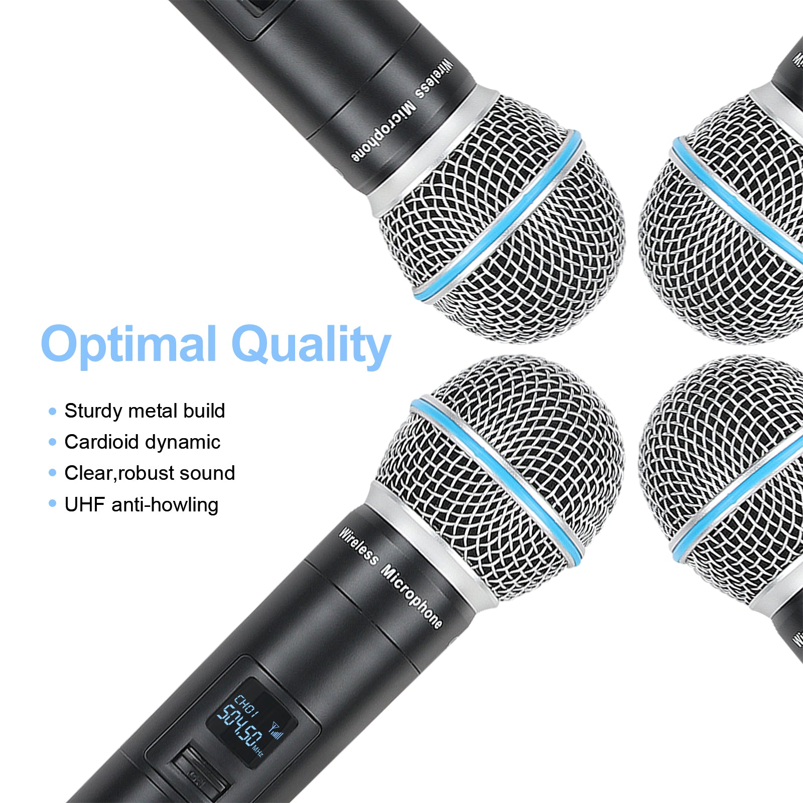 XTUGA A140丨4 Channel UHF Wireless Microphone System