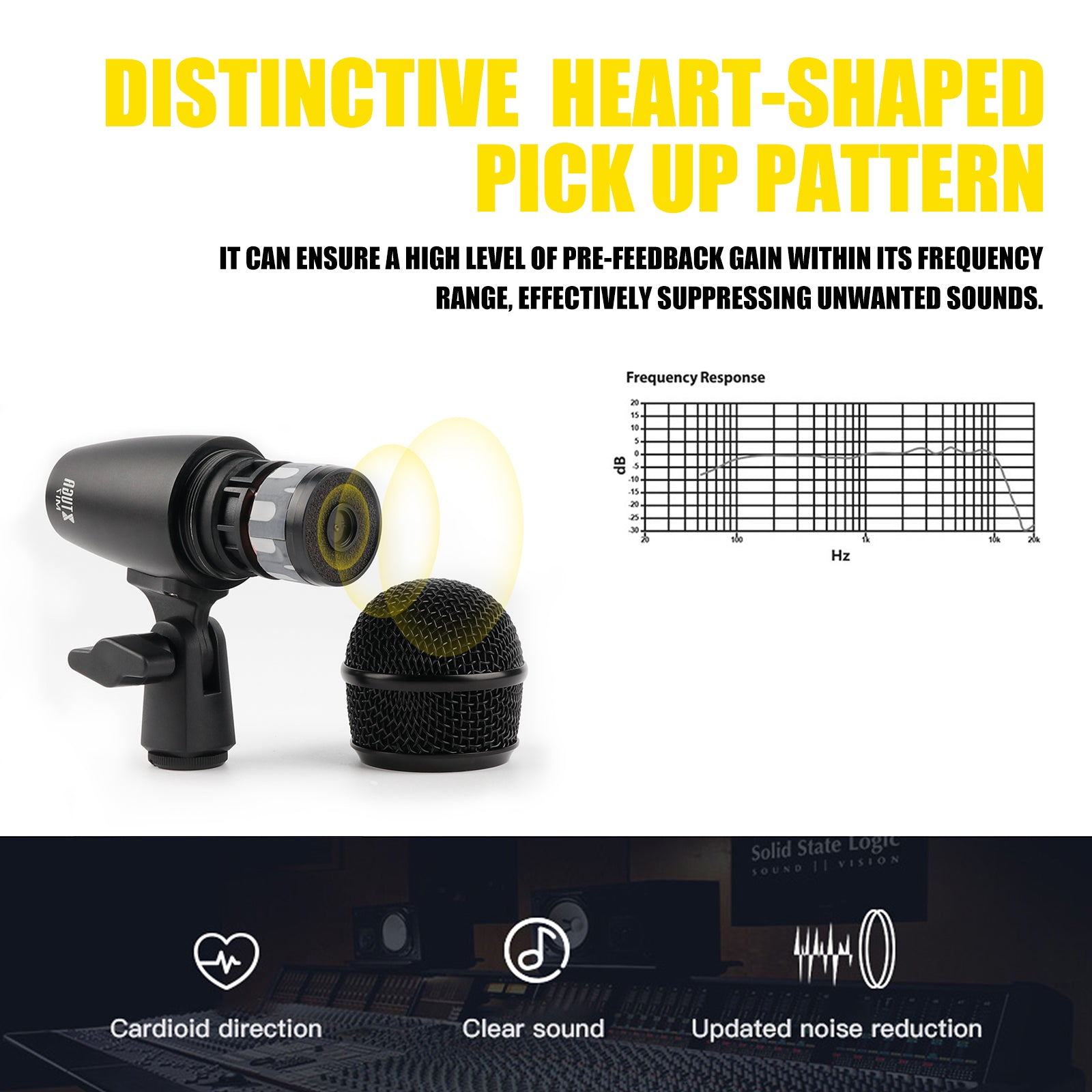 XTUGA MI7丨7-Piece Dynamic Drum Microphone Kit