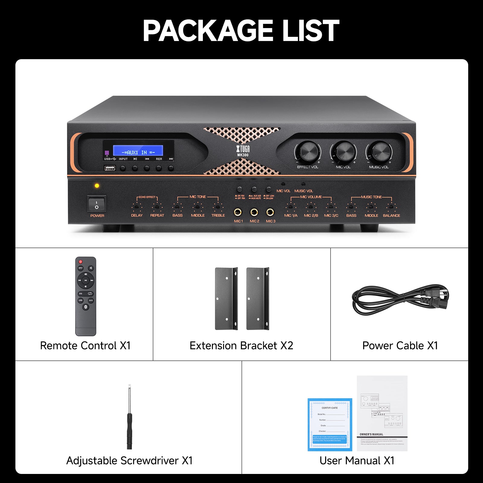XTUGA MK300丨Stereo Audio Amplifier