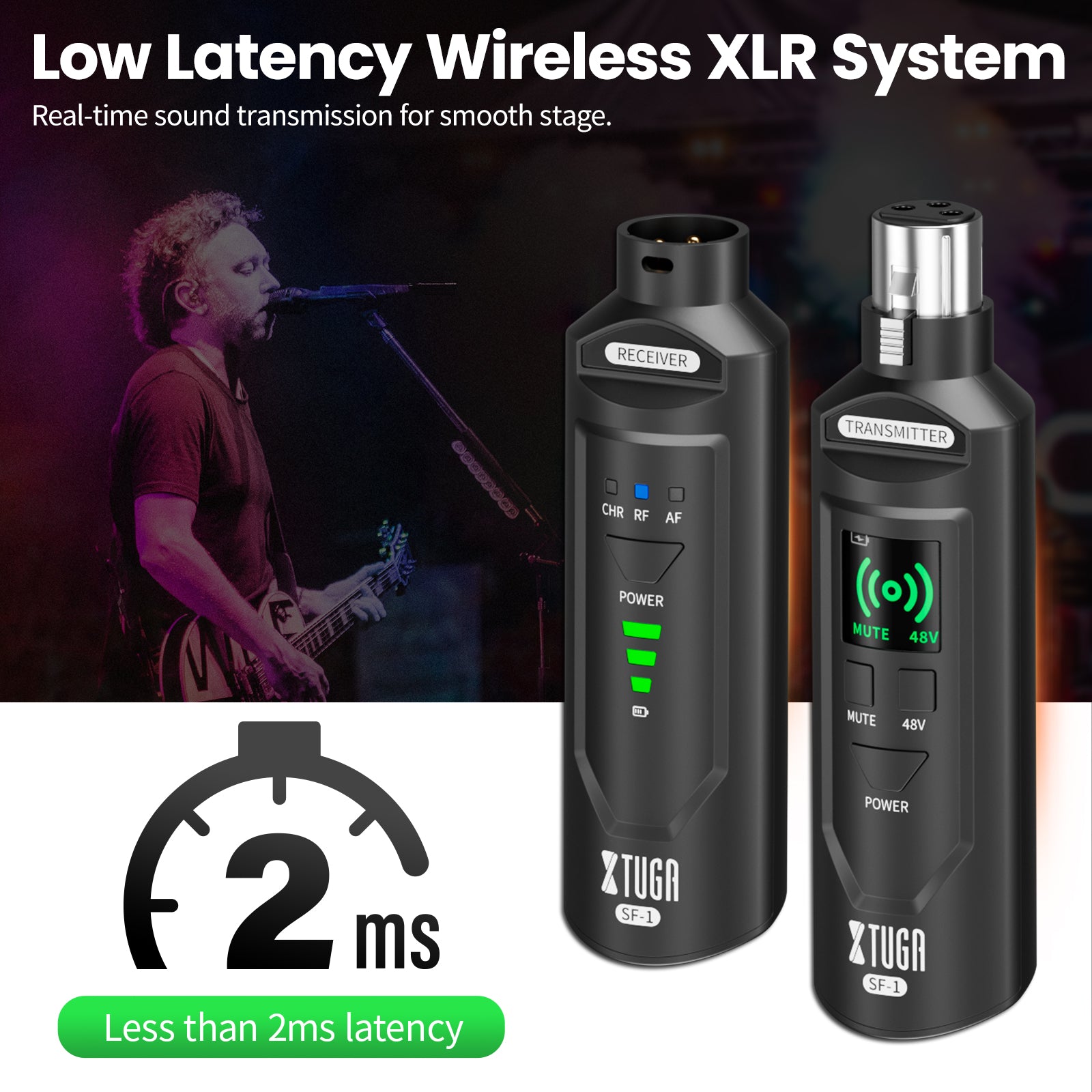 XTUGA SF-1丨Wireless Microphone Transmitter & Receiver