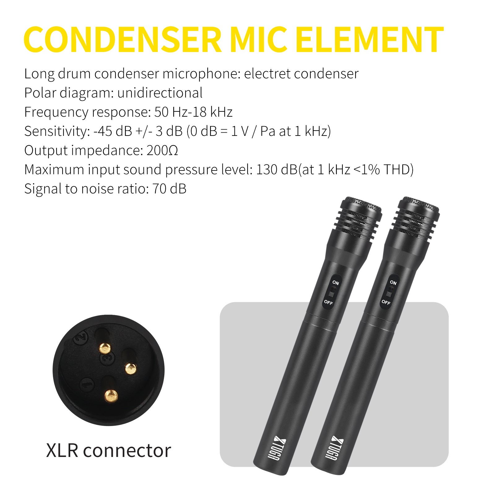 XTUGA DI7丨7-Piece Wireless Dynamic Drum Microphone Kit