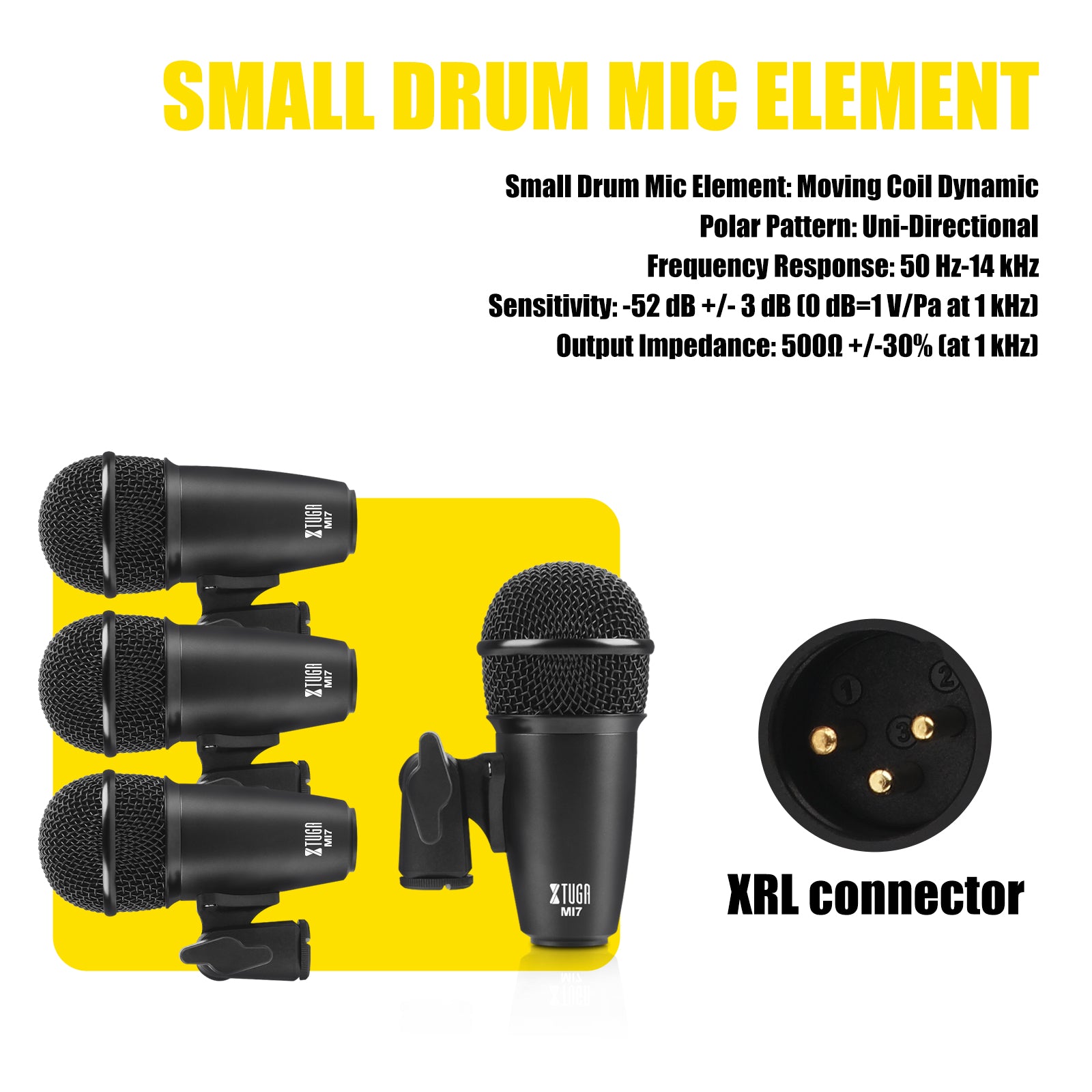 XTUGA MI7丨7-Piece Dynamic Drum Microphone Kit