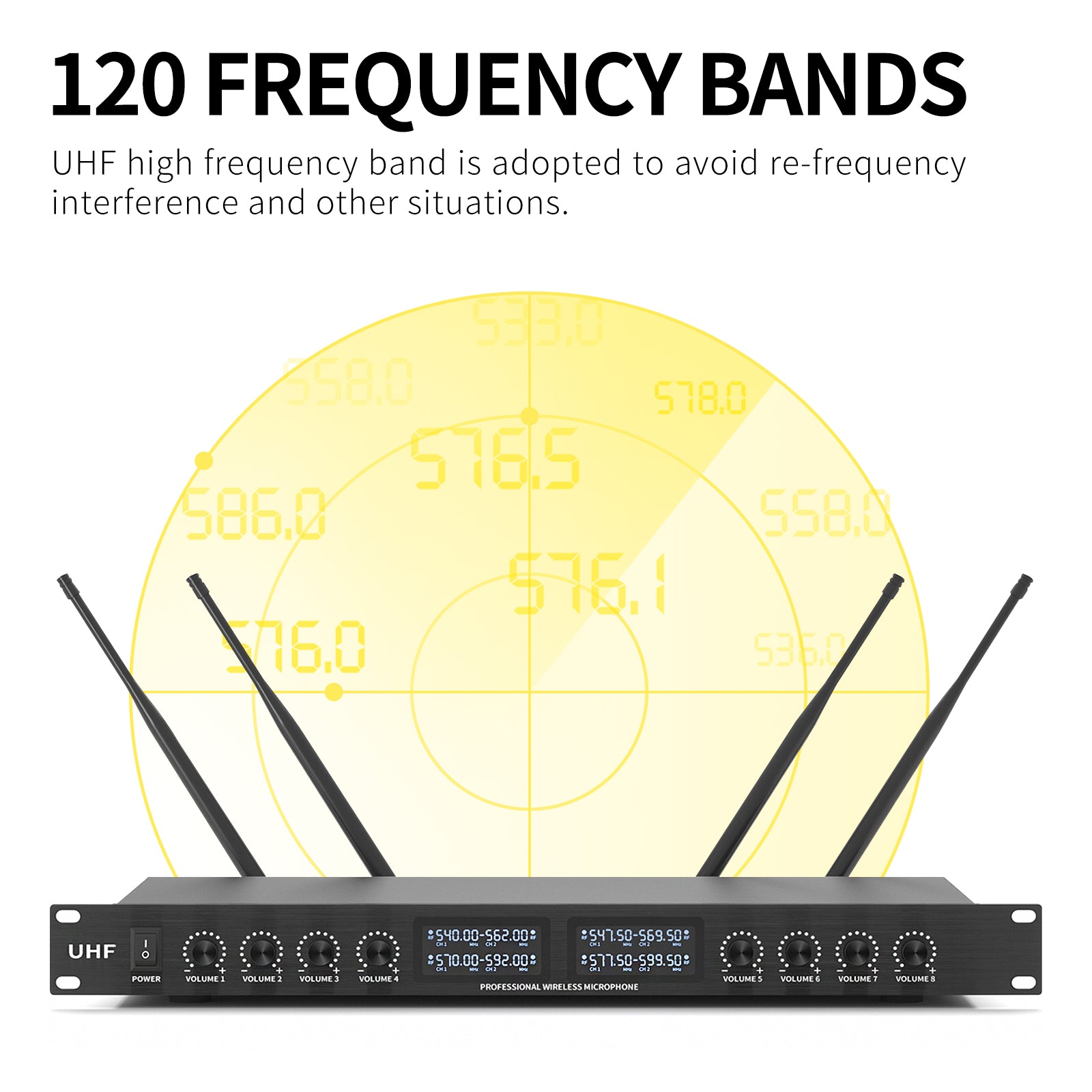 XTUGA YT8丨8 Channel UHF Wireless Conference Microphone System