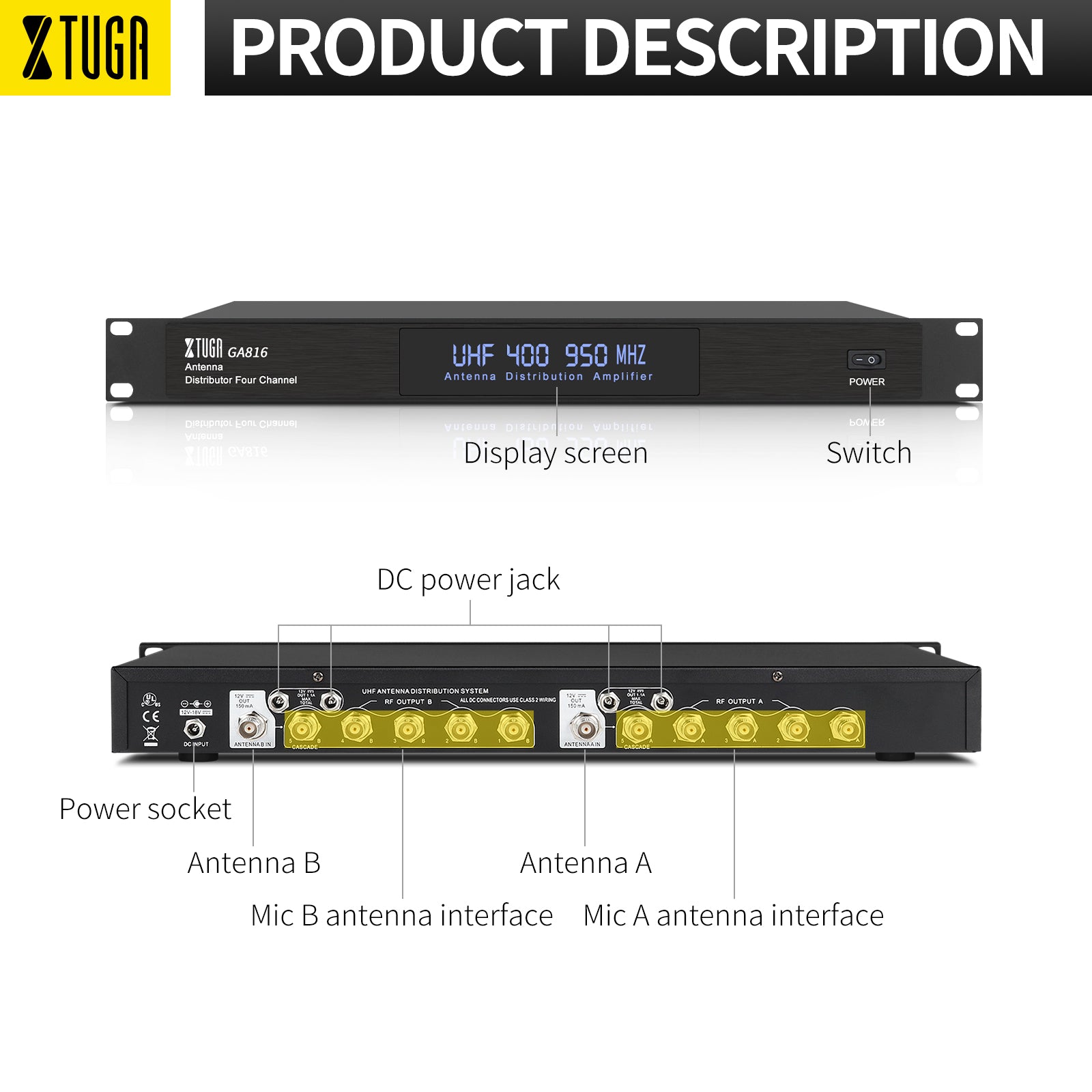 XTUGA GA816丨Wireless Antenna Distribution System