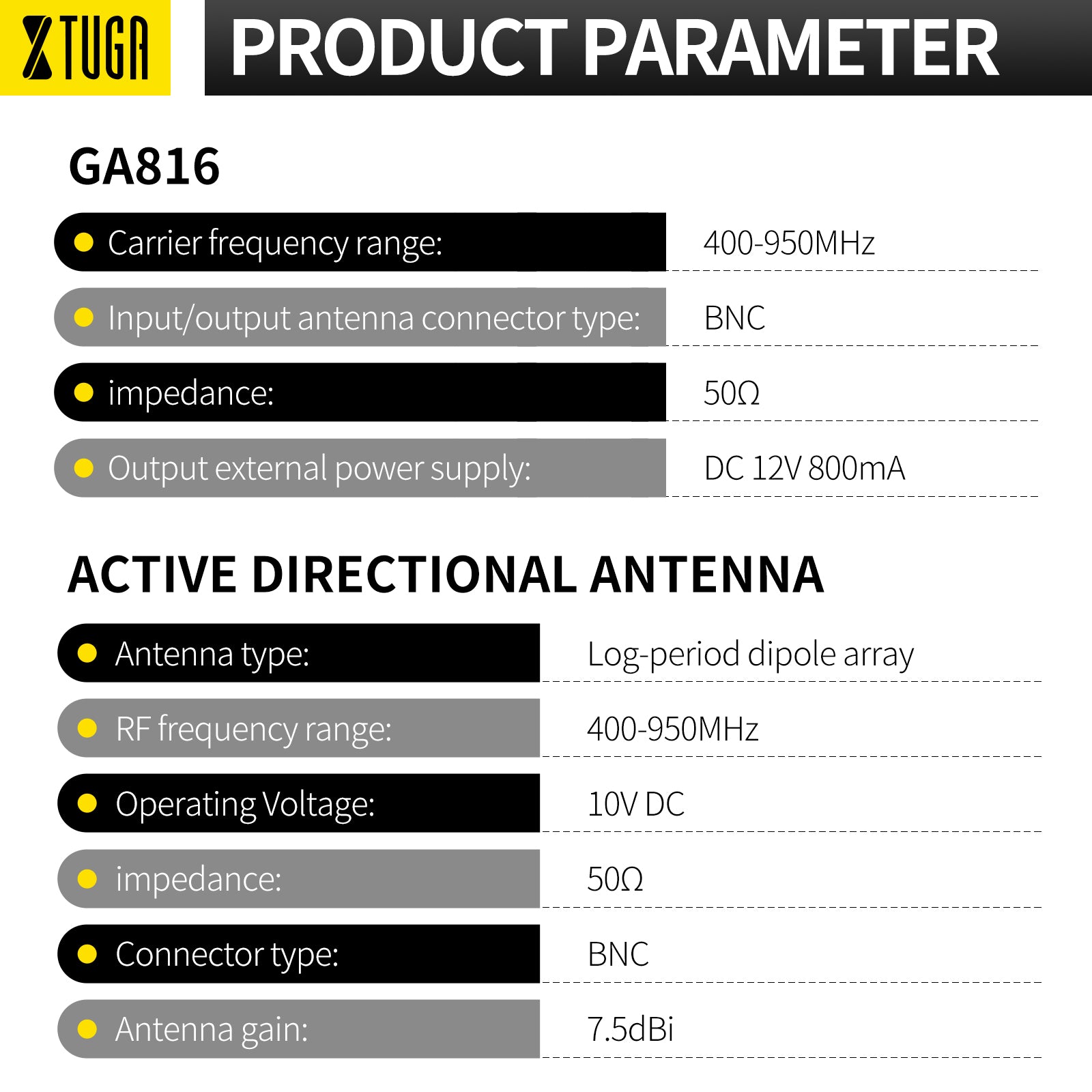 XTUGA GA816丨Wireless Antenna Distribution System