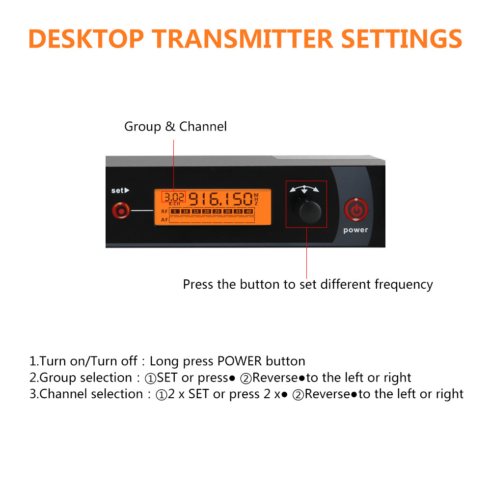 XTUGA RW2080丨Mono Wireless In Ear Monitor System (902-928 MHz)