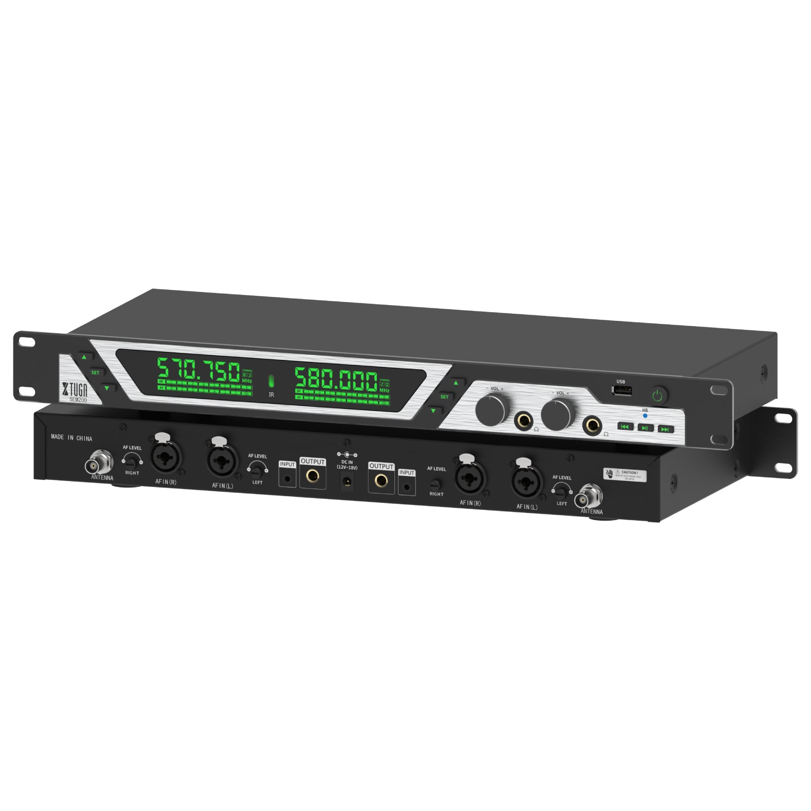 XTUGA SEM200丨2-Channel UHF Stereo Wireless In Ear Monitor System