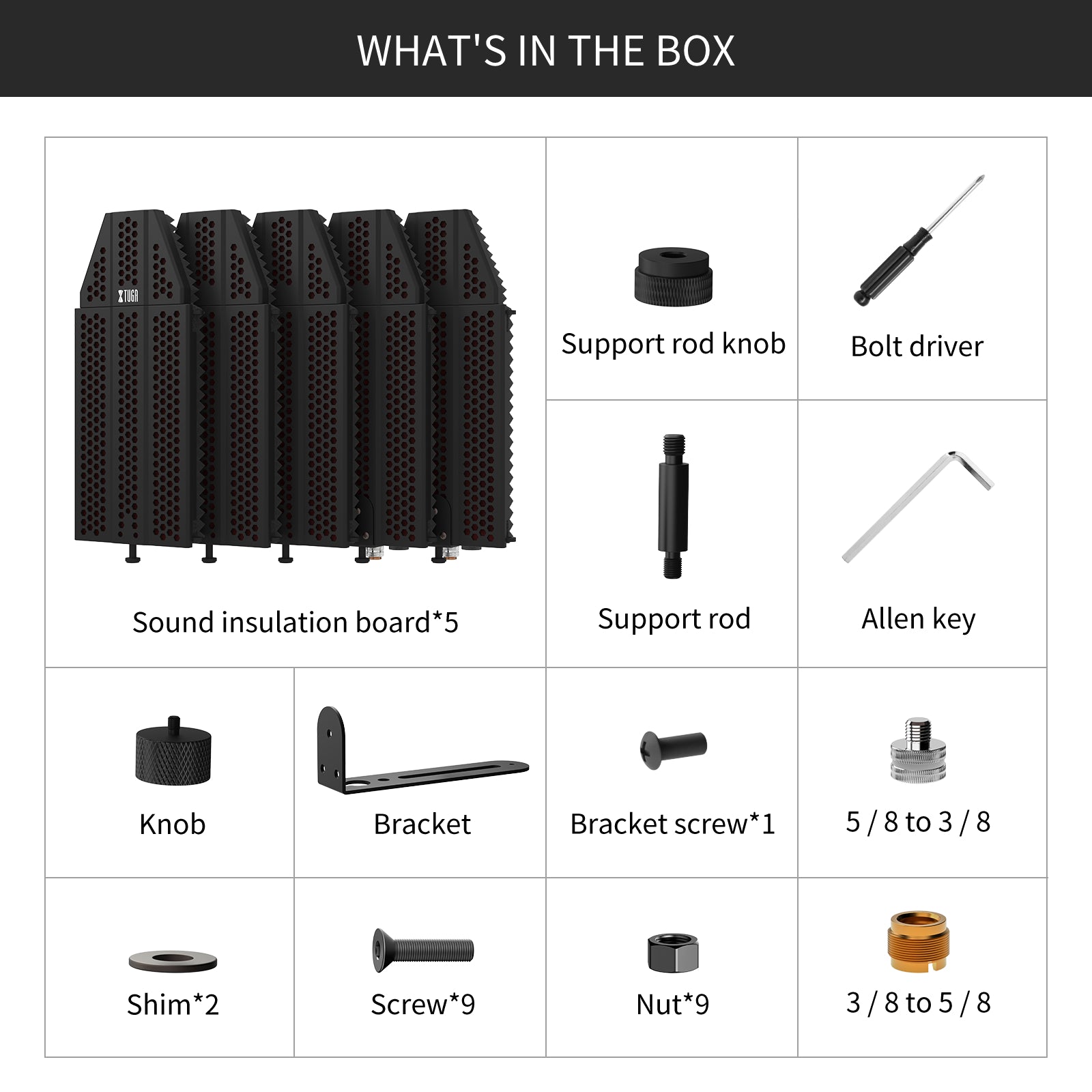 XTUGA MIS02丨Recording Microphone Isolation Shield,Top Enclosed Foldable Soundproof Cover