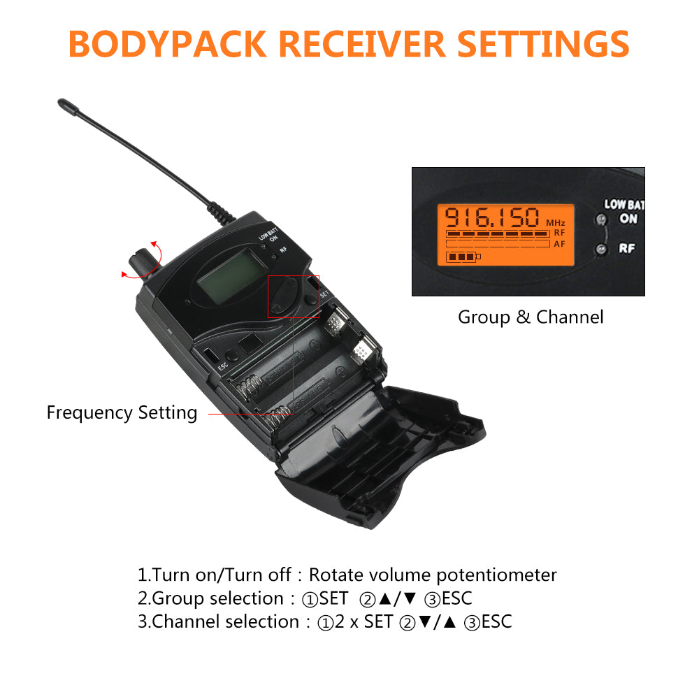 XTUGA RW2080丨Mono Wireless In Ear Monitor System (902-928 MHz)