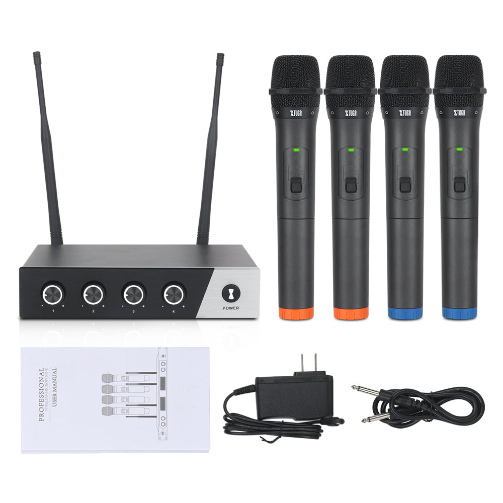 XTUGA S400丨4 Channel UHF Wireless Microphone System