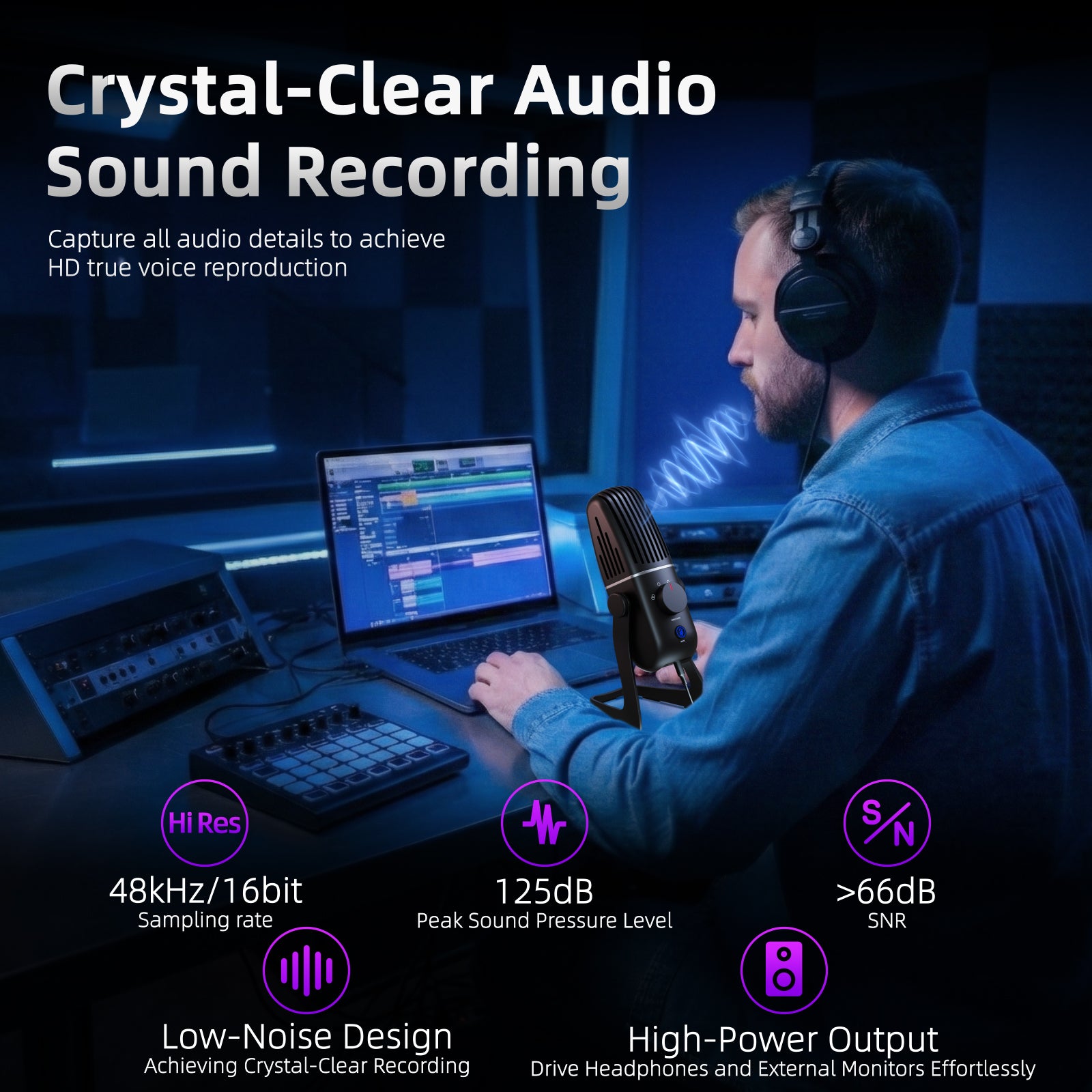 XTUGA X-4丨USB Condenser Microphone for PC
