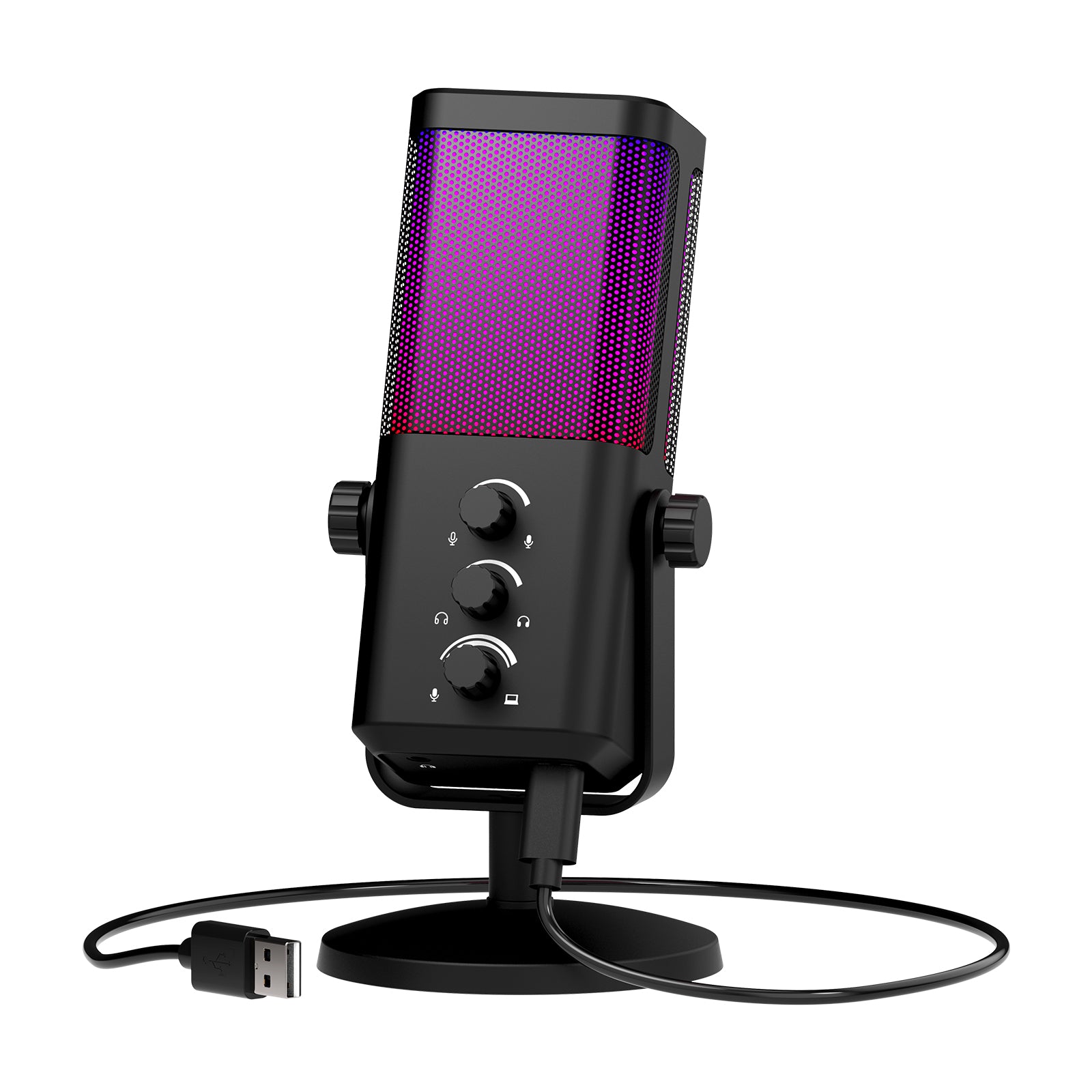 XTUGA M7丨USB Dynamic Microphone with RGB for PC
