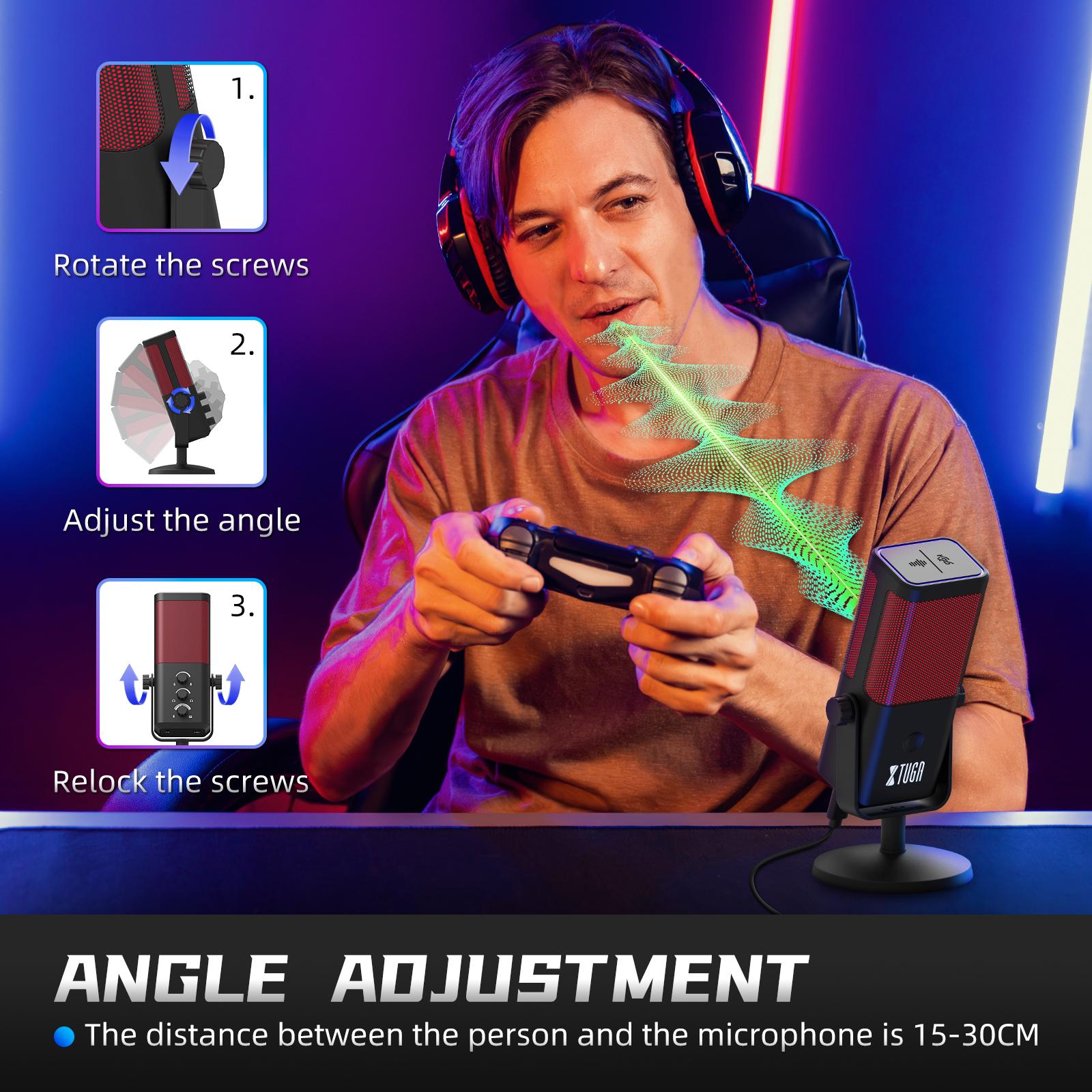 XTUGA M7丨USB Dynamic Microphone with RGB for PC