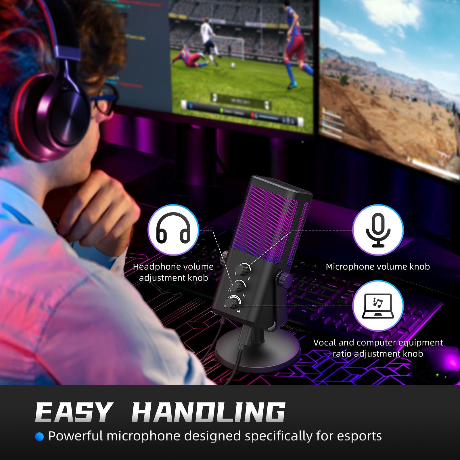 XTUGA M7丨USB Dynamic Microphone with RGB for PC