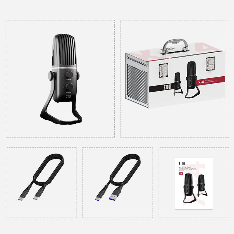 XTUGA X-4丨USB Condenser Microphone  with 4 Polar Patterns