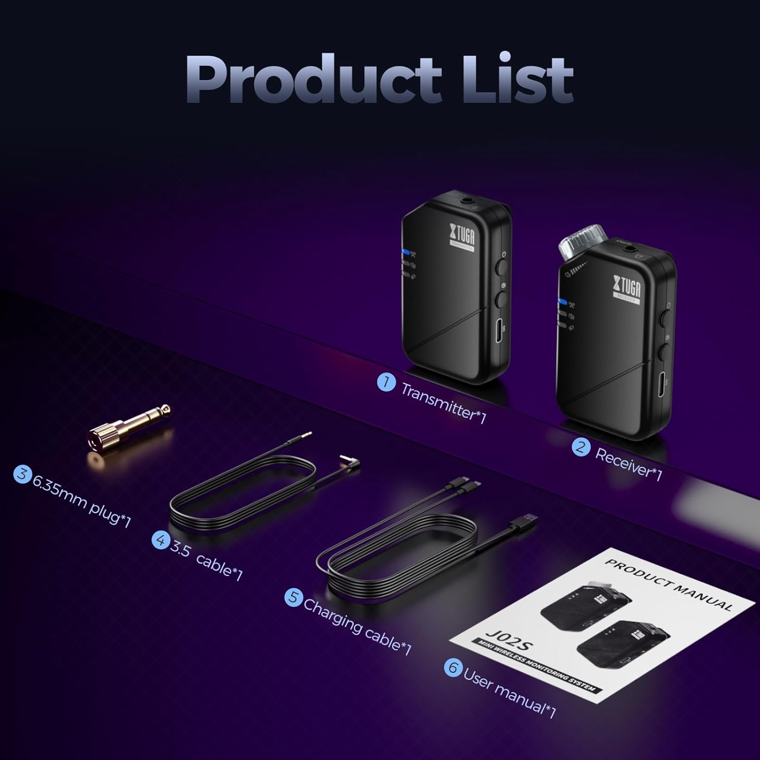 XTUGA J02s丨Wireless In Ear Monitor System