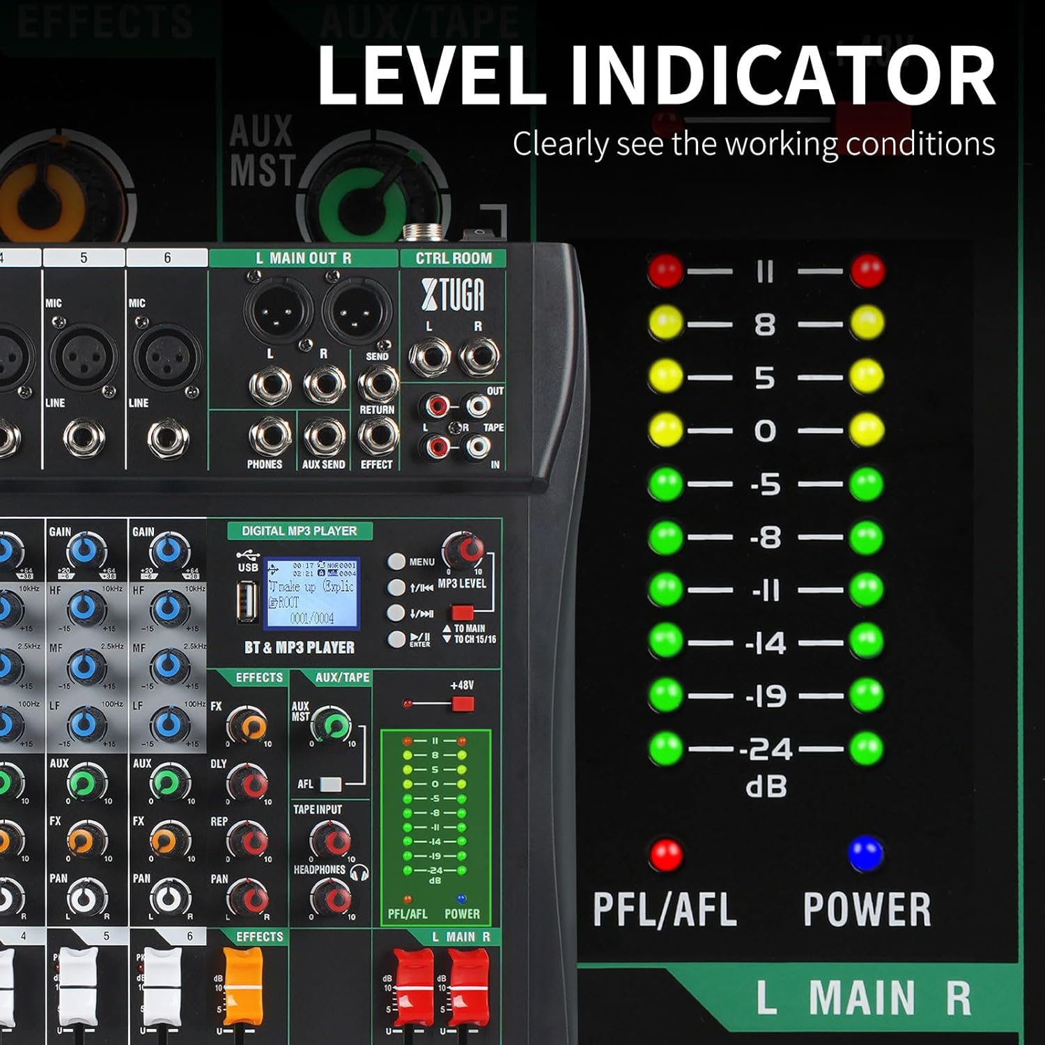 XTUGA CT Series丨6/8/12/16 Channel Analog Audio Mixer