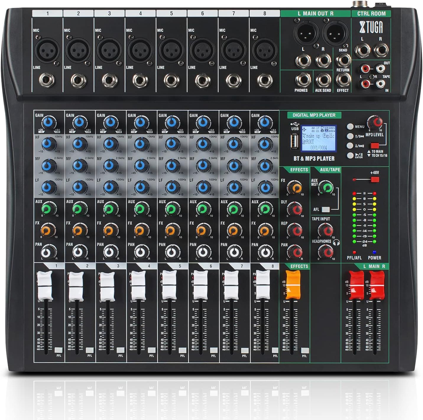 XTUGA CT Series丨6/8/12/16 Channel Analog Audio Mixer