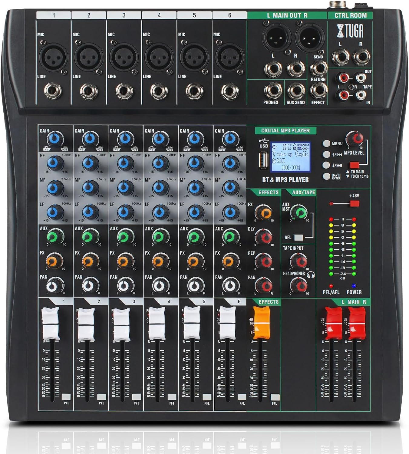 XTUGA CT Series丨6/8/12/16 Channel Analog Audio Mixer
