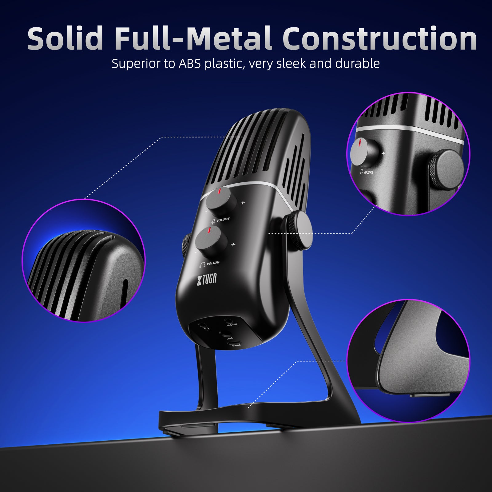 XTUGA X-4丨USB Condenser Microphone for PC